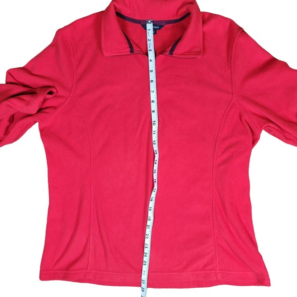 Land End Red 1/4 Zip Soft Fleece Pullover Youth SZ XL - Picture 3 of 9